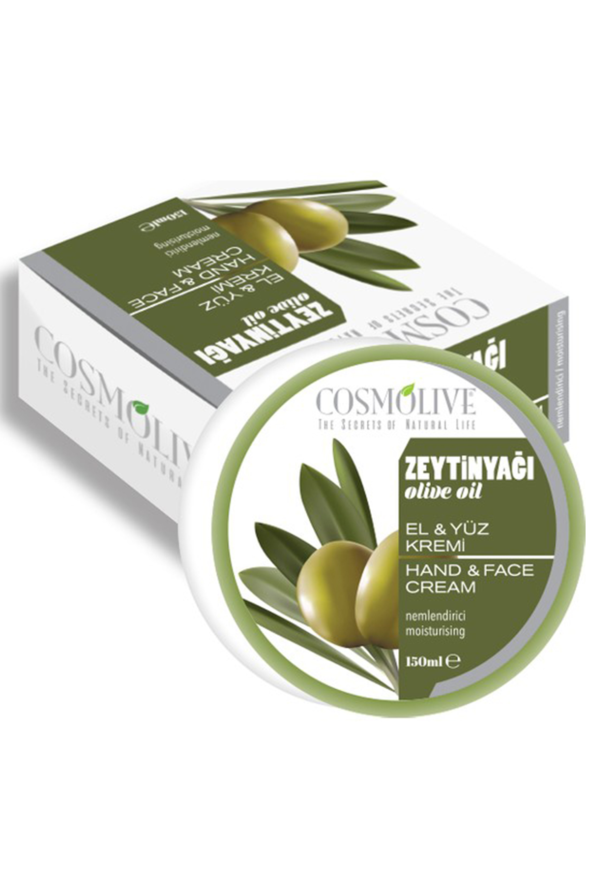 Cosmolive - Cosmolive Zeytinyağlı El ve Yüz Bakım Kremi 150 ML