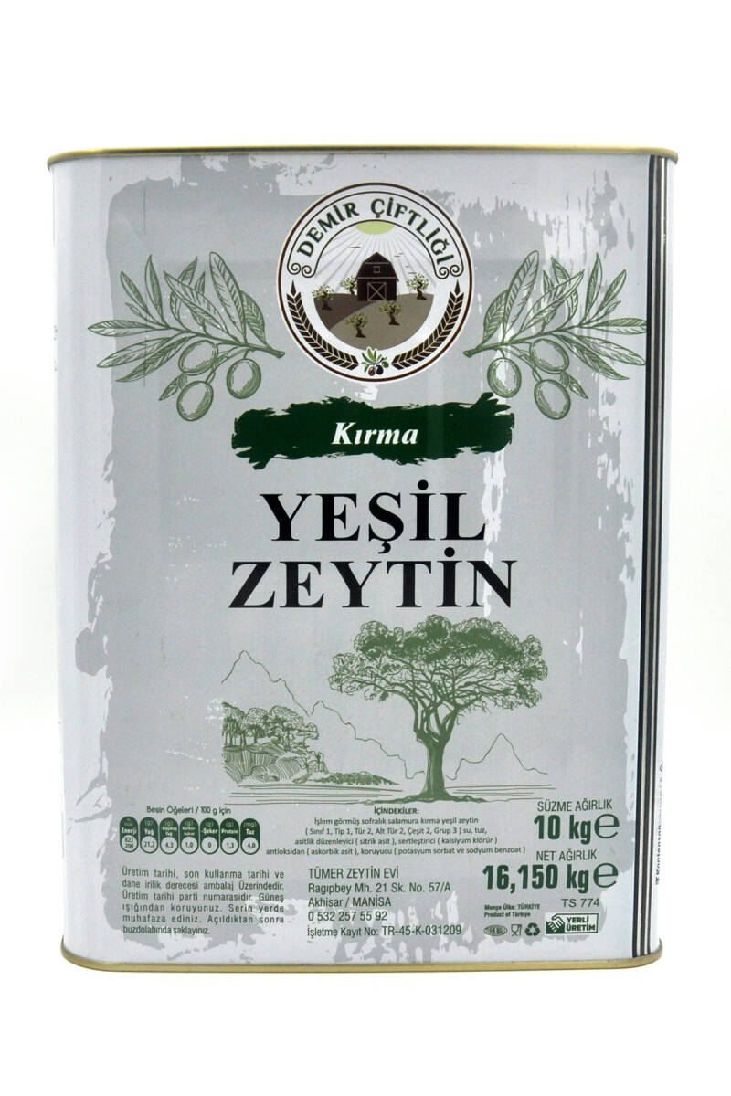 Kokteyl Kırma Yeşil Zeytin 10 KG - 5
