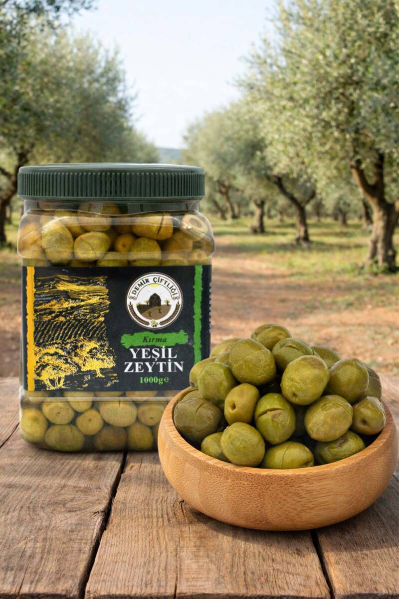 Gemlik Kırma Yeşil Zeytin 1 KG  - 1