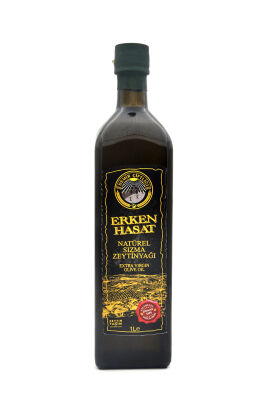 Erken Hasat Soğuk Sıkım Naturel Sızma Zeytinyağı 1 L Cam Şişe (2025-2026 Yeni Hasat) - 3