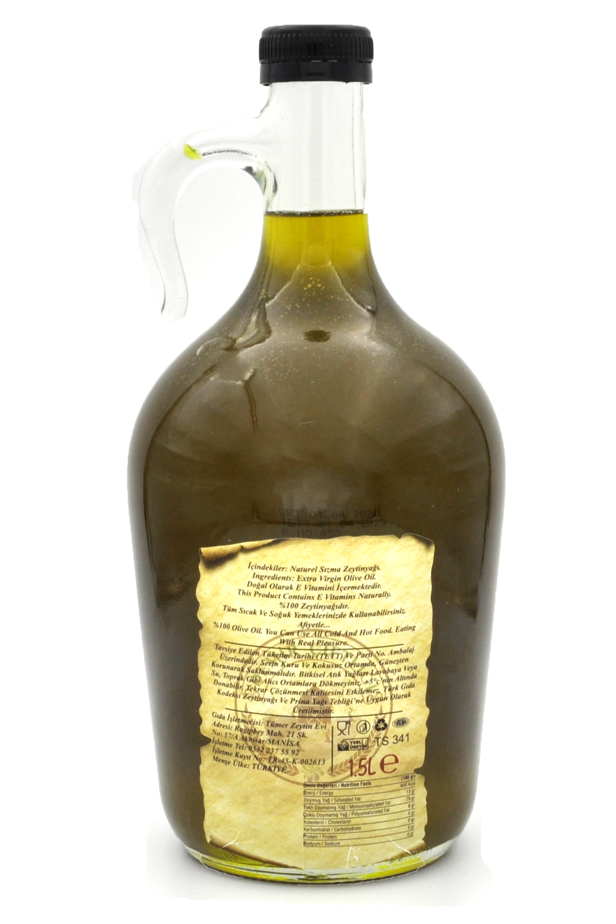 Erken Hasat Soğuk Sıkım Naturel Sızma Zeytinyağı 1,5 L