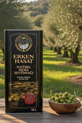 Demir Çiftliği - Erken Hasat Soğuk Sıkım Naturel Sızma Zeytinyağı 18 L (2025-2026 Yeni Hasat)