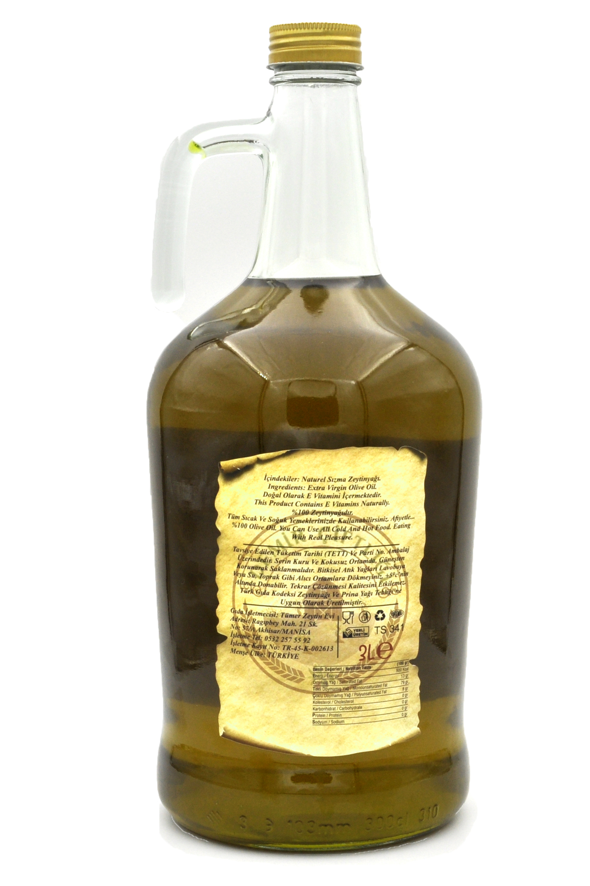 Erken Hasat Soğuk Sıkım Naturel Sızma Zeytinyağı 3 L 2024-2025 Yeni Mahsül