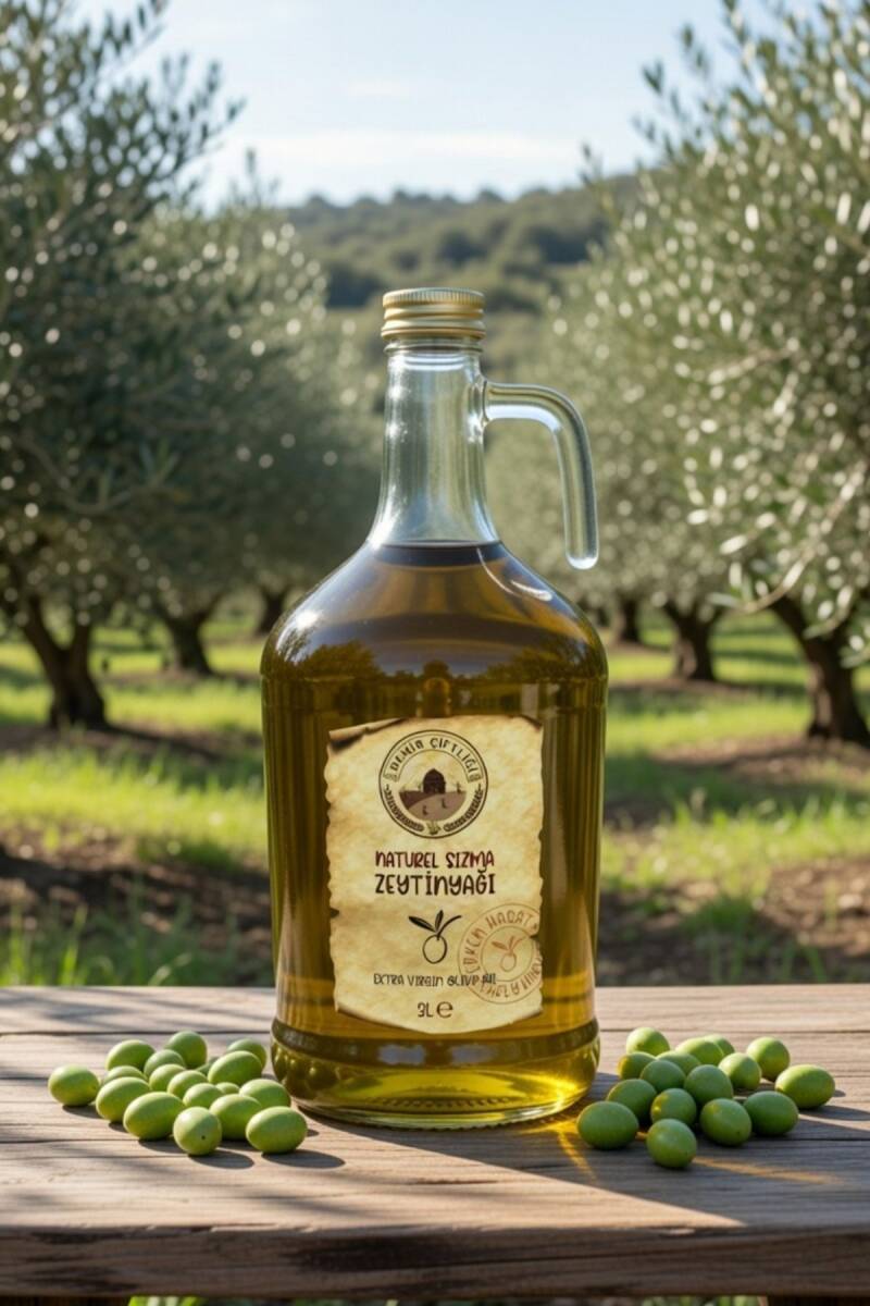 Erken Hasat Soğuk Sıkım Naturel Sızma Zeytinyağı 3 L (2025-2026 Yeni Hasat)