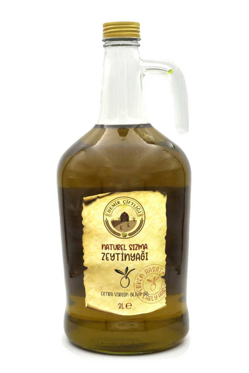 Erken Hasat Soğuk Sıkım Naturel Sızma Zeytinyağı 3 L (2025-2026 Yeni Hasat)