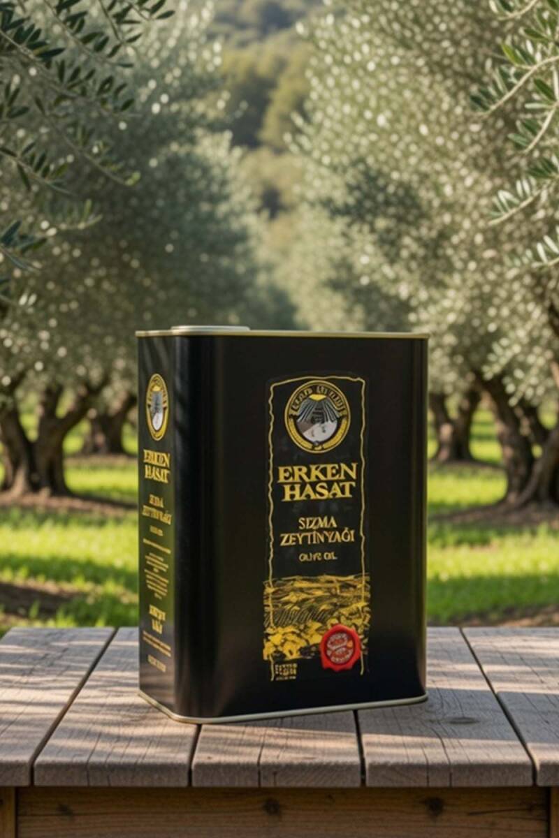 Erken Hasat Soğuk Sıkım Naturel Sızma Zeytinyağı 2 L Teneke (2025-2026 Yeni Hasat) - 1