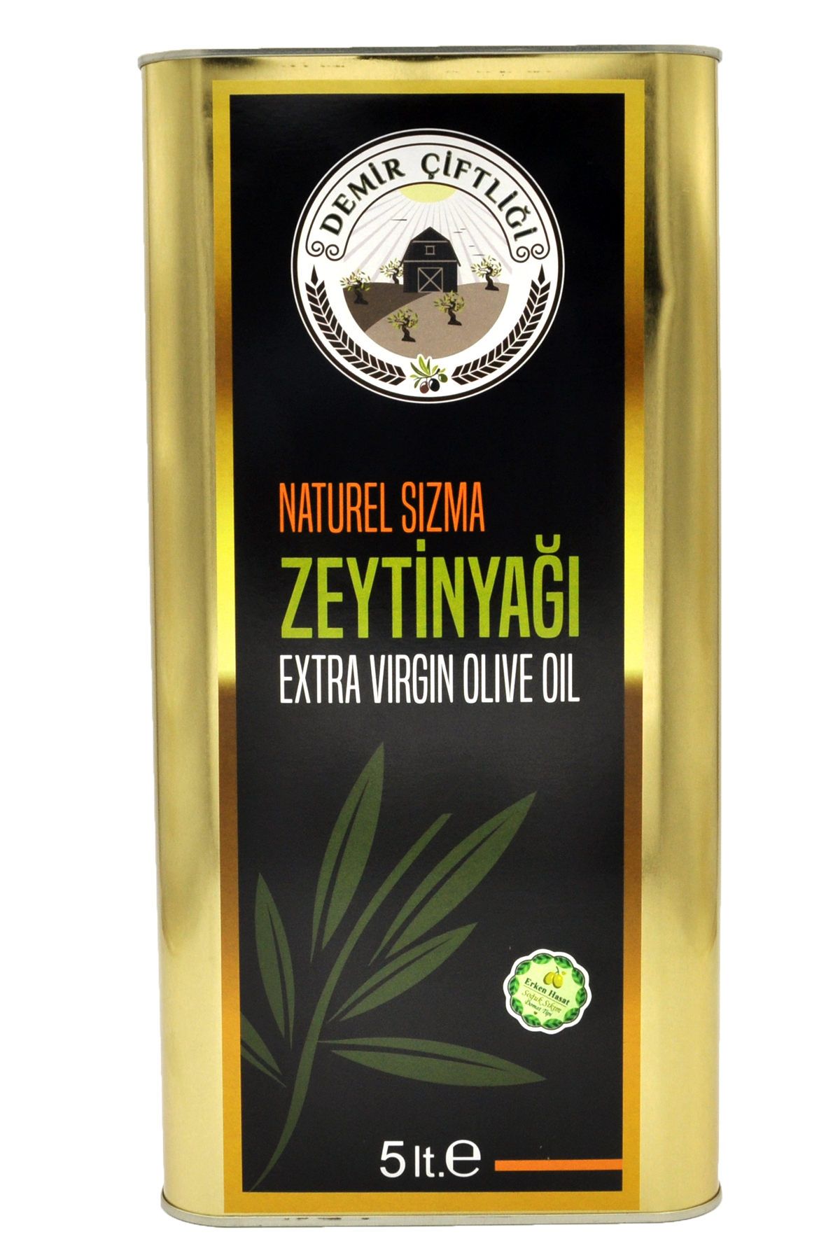 Erken Hasat Soğuk Sıkım Naturel Sızma Zeytinyağı 5 L