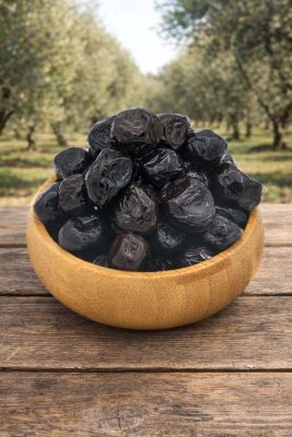 Gemlik Yağlı Sele Az Tuzlu Siyah Zeytin (291-320 Kalibre - S Boy) 1 KG - 2