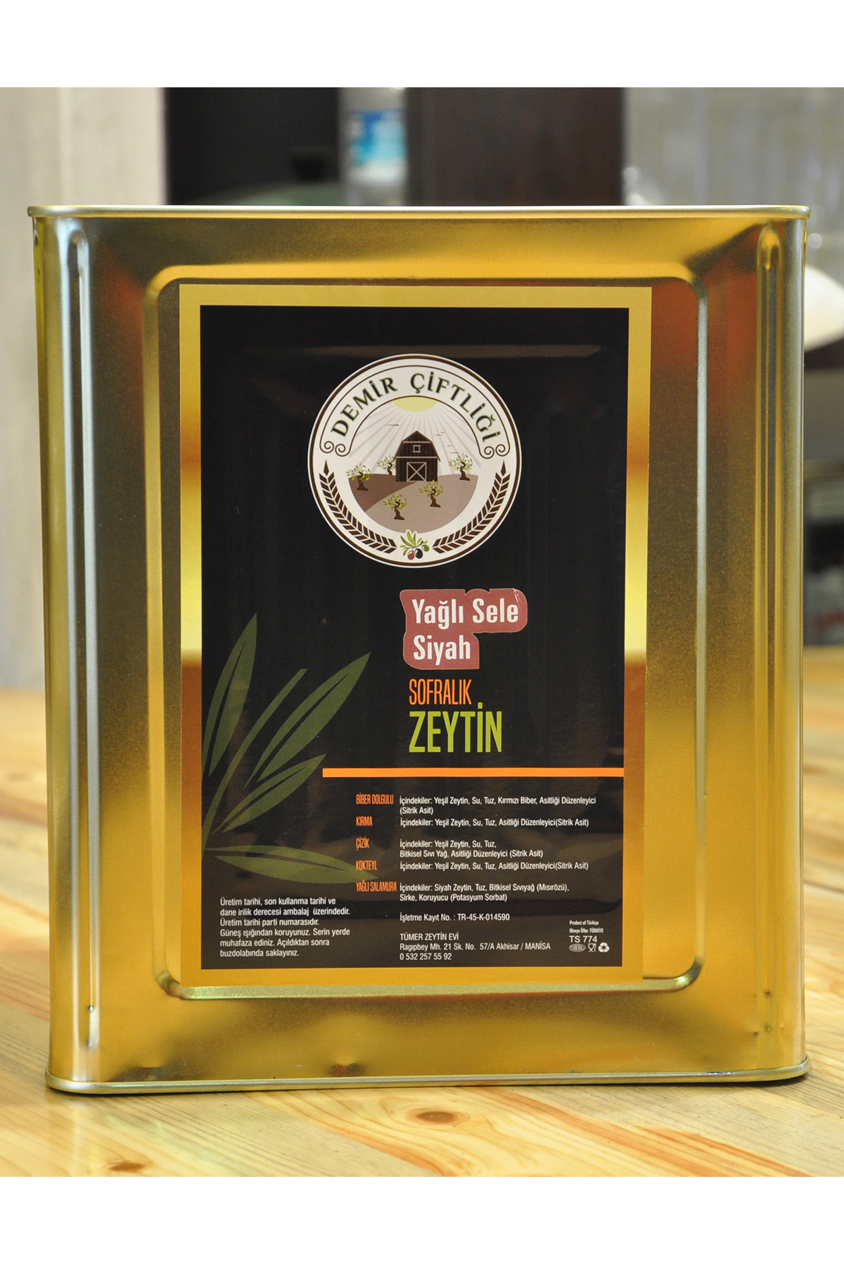 Gemlik Yağlı Sele Siyah Zeytin (201-230 Kalibre - XXL) 10 KG