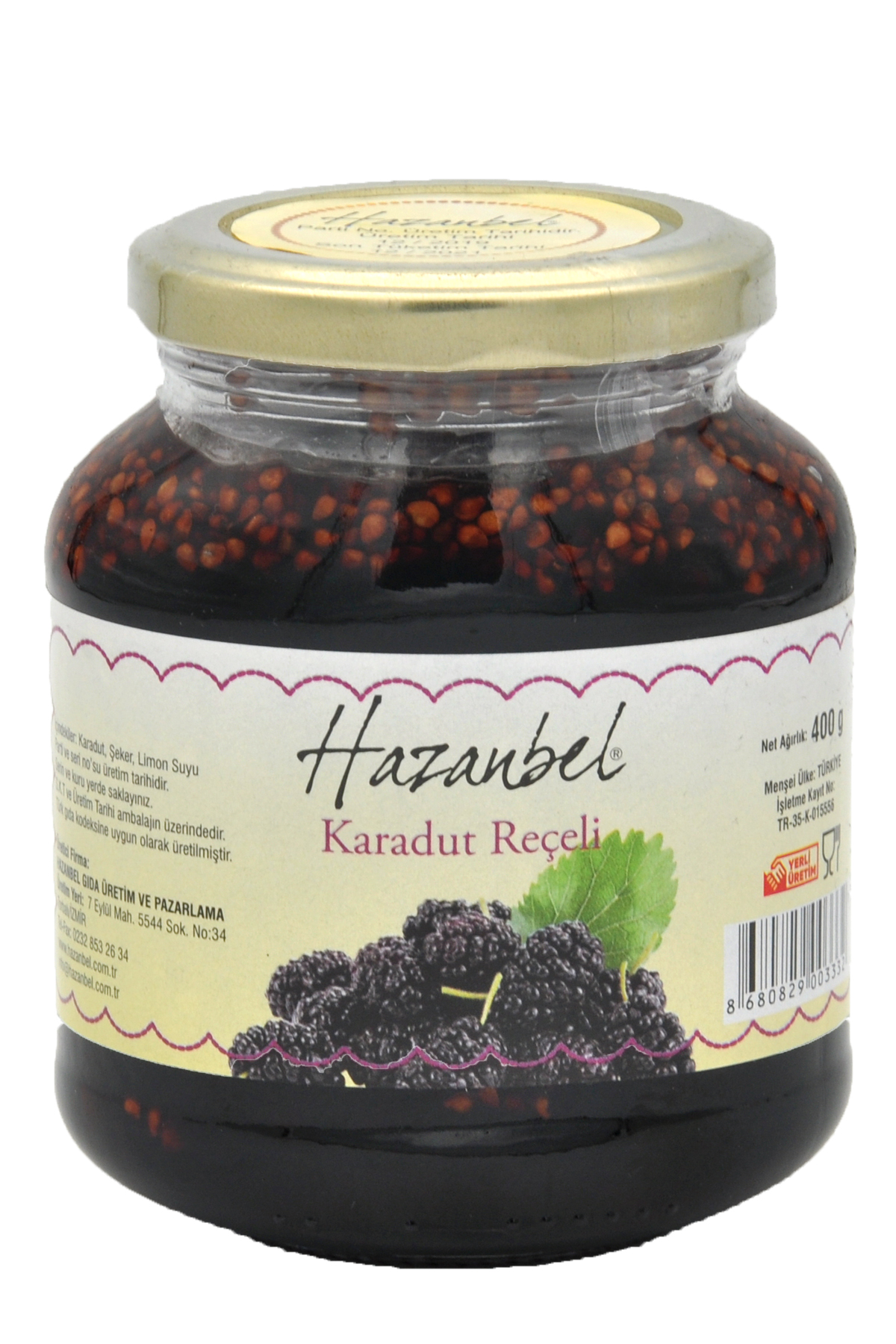 Hazanbel Karadut Reçeli 400 G