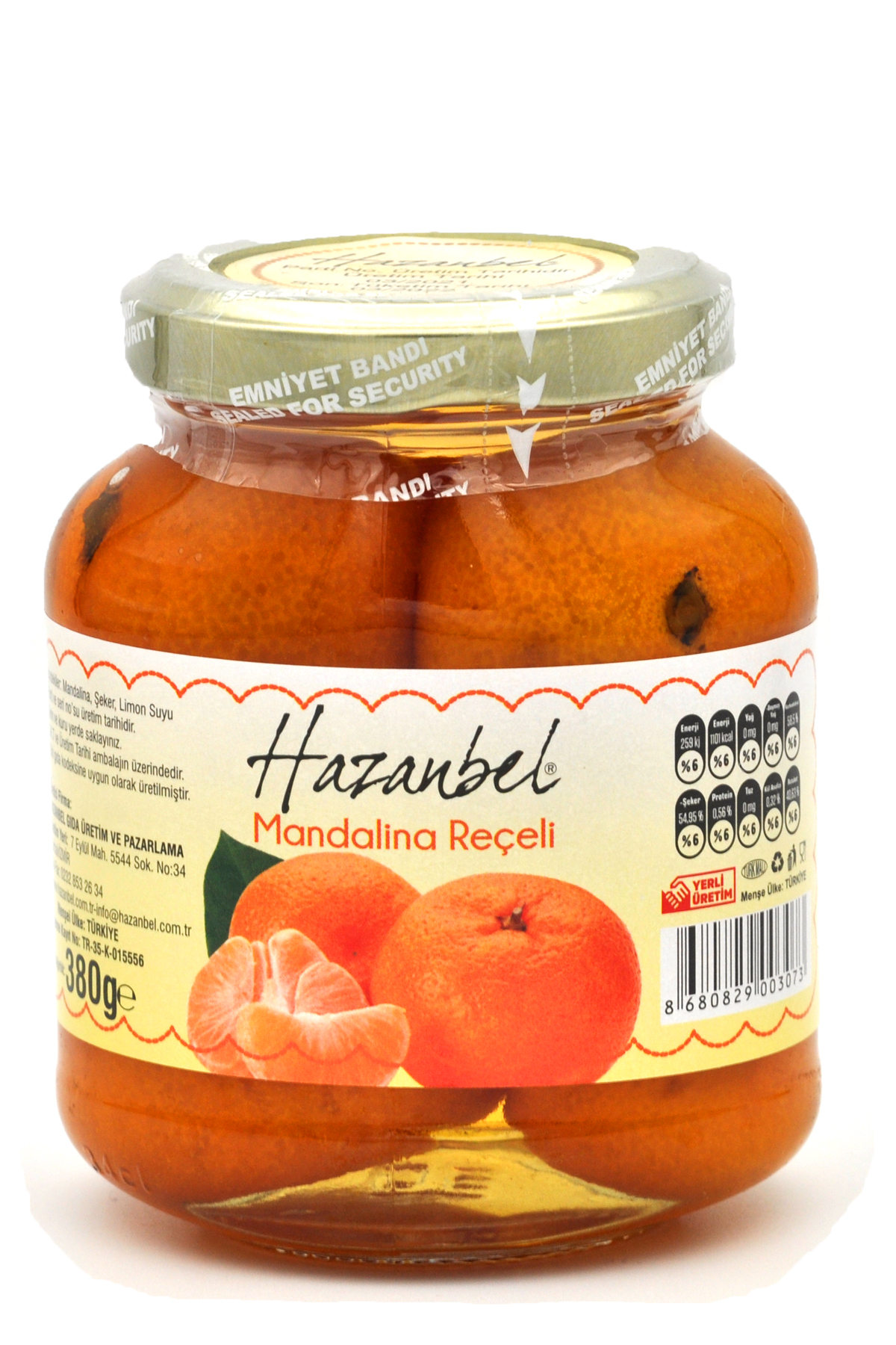 Hazanbel Mandalina Reçeli 380 G