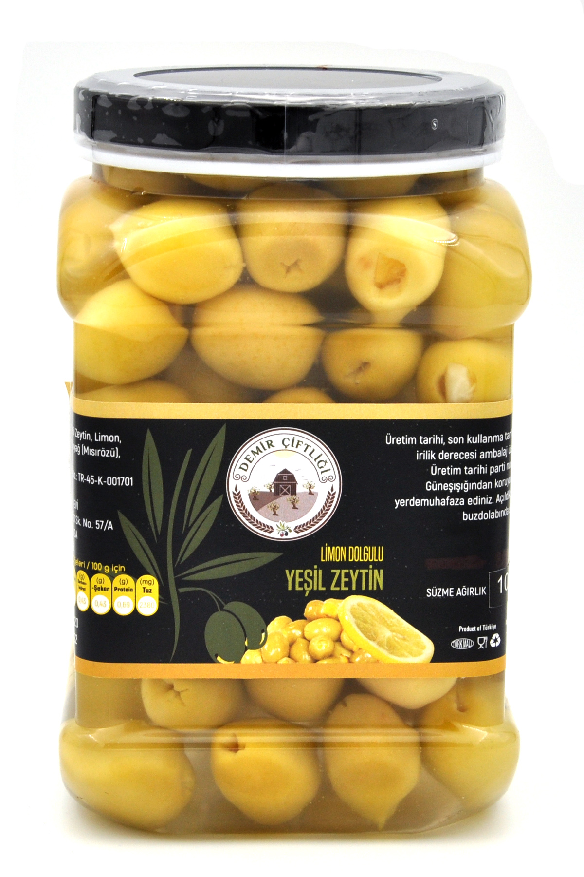 Limon Dolgulu Yeşil Zeytin 1 KG