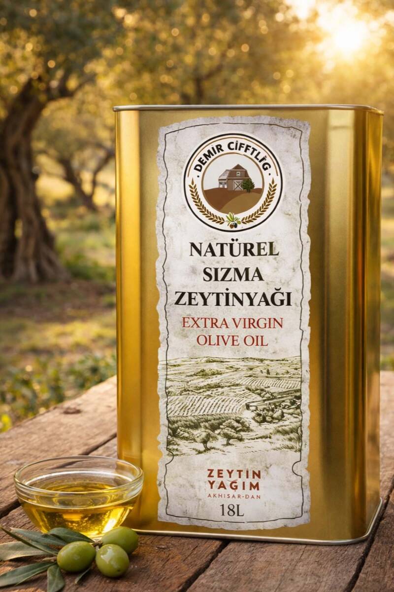 Olgun Hasat Soğuk Sıkım Naturel Sızma Zeytinyağı 18 L Teneke (2025-2026 Yeni Hasat) - 1